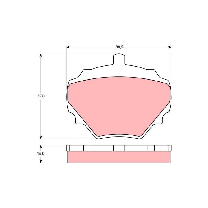 TRW Bremsbelagsatz, Scheibenbremse GDB974