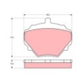 TRW Bremsbelagsatz, Scheibenbremse GDB974