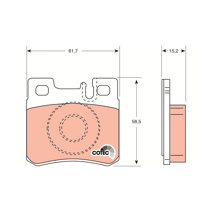 TRW COTEC Bremsbelagsatz, Scheibenbremse GDB987