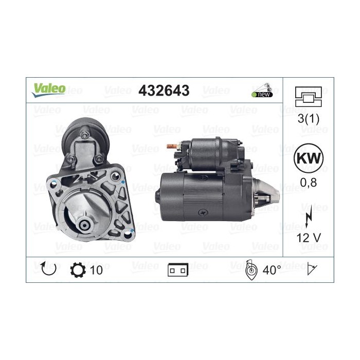 VALEO ORIGINS NEW Starter 432643