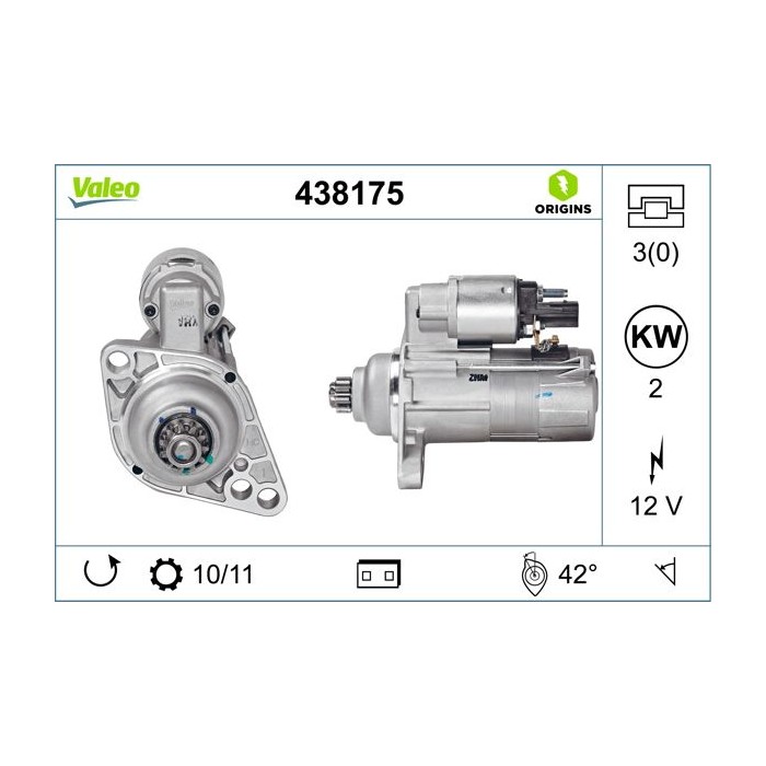 VALEO ORIGINS NEW Starter 438175