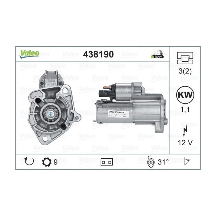 VALEO ORIGINS NEW Starter 438190