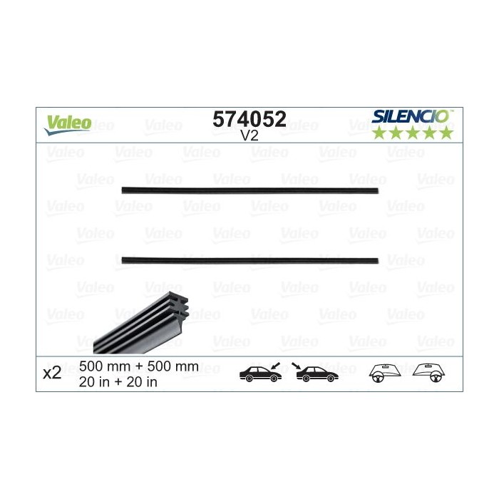 VALEO SILENCIO CONVENTIONAL SET Wischgummi 574052