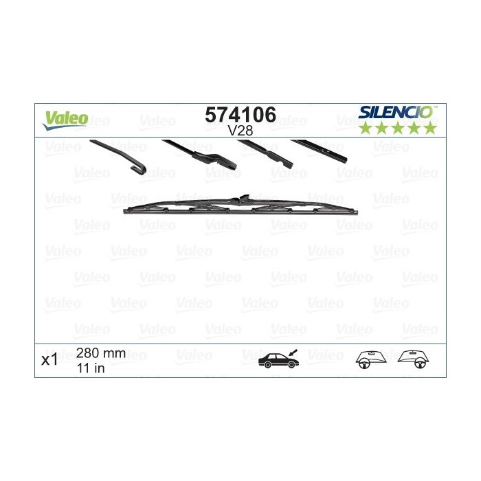 VALEO SILENCIO CONVENTIONAL SINGLE Wischblatt 574106