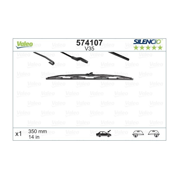 VALEO SILENCIO CONVENTIONAL SINGLE Wischblatt 574107