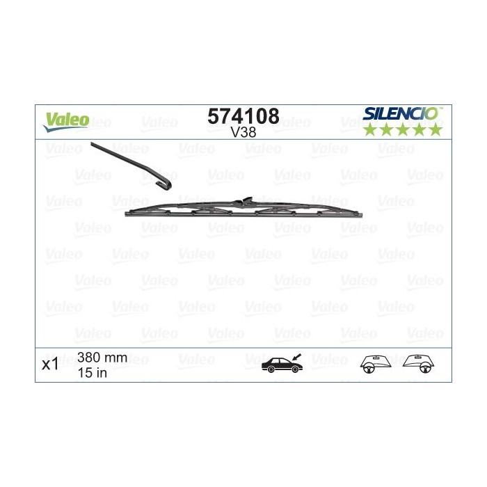 VALEO SILENCIO CONVENTIONAL SINGLE Wischblatt 574108