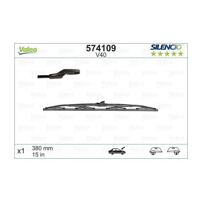 VALEO SILENCIO CONVENTIONAL SINGLE Wischblatt 574109
