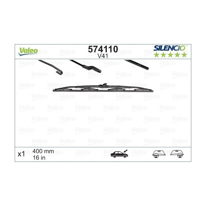VALEO SILENCIO CONVENTIONAL SINGLE Wischblatt 574110