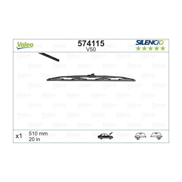 VALEO SILENCIO CONVENTIONAL SINGLE Wischblatt 574115