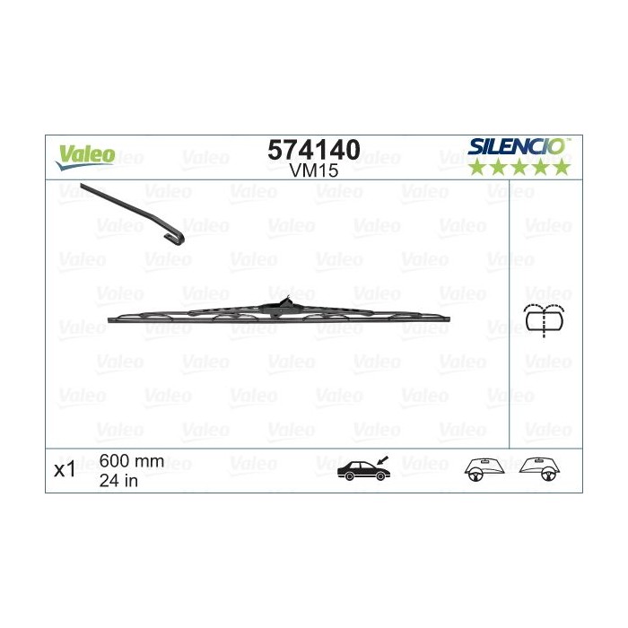 VALEO SILENCIO CONVENTIONAL SINGLE Wischblatt 574140
