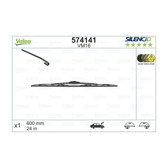 VALEO SILENCIO CONVENTIONAL SINGLE Wischblatt 574141