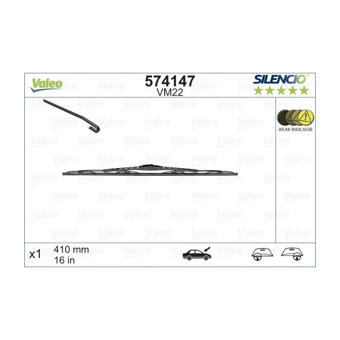 VALEO SILENCIO CONVENTIONAL SINGLE Wischblatt 574147