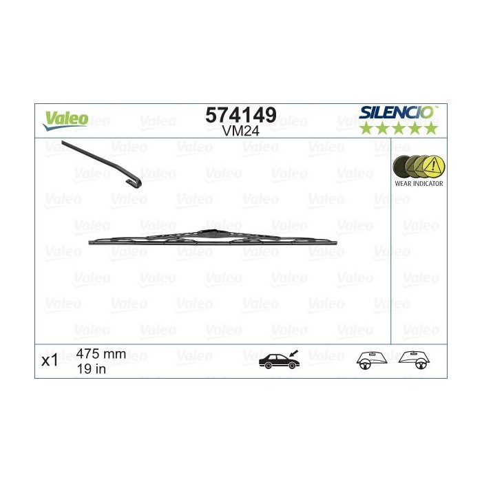 VALEO SILENCIO CONVENTIONAL SINGLE Wischblatt 574149