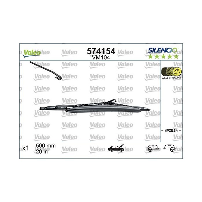 VALEO SILENCIO CONVENTIONAL SINGLE Wischblatt 574154