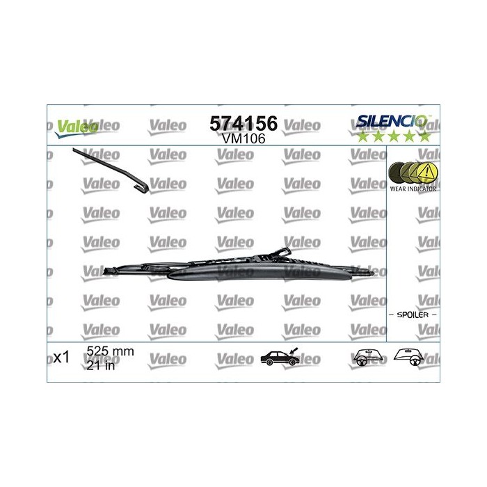 VALEO SILENCIO CONVENTIONAL SINGLE Wischblatt 574156