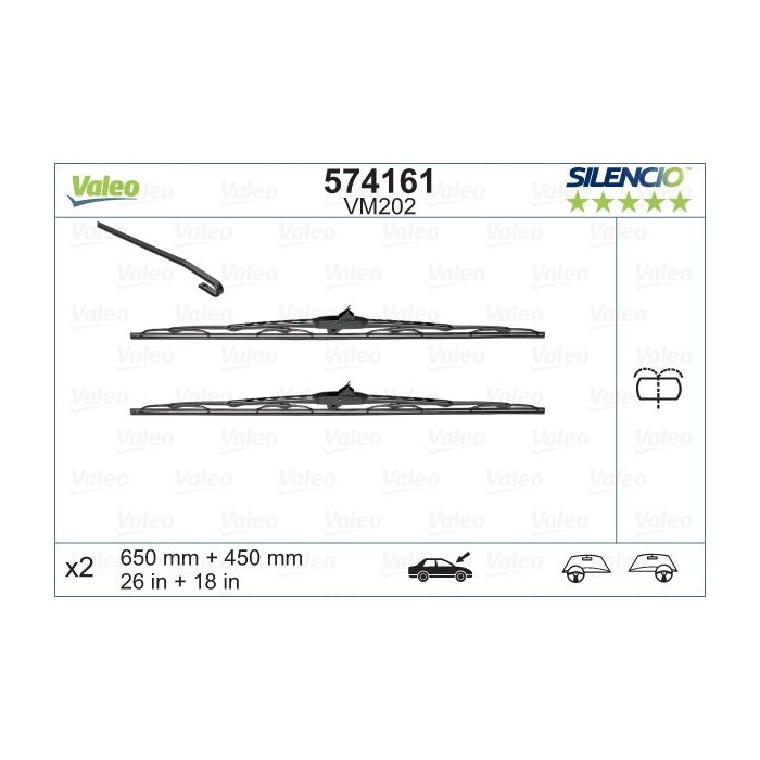 VALEO SILENCIO CONVENTIONAL SET Wischblatt 574161