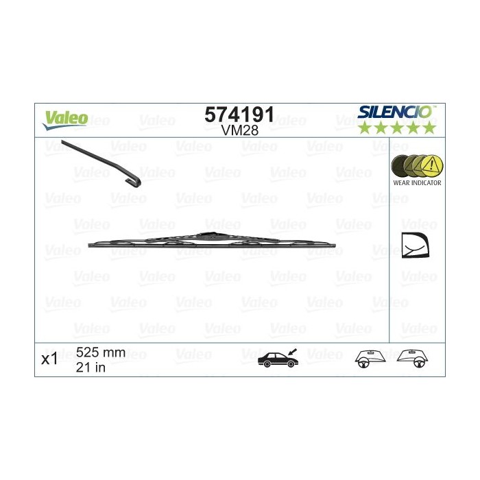 VALEO SILENCIO CONVENTIONAL SINGLE Wischblatt 574191