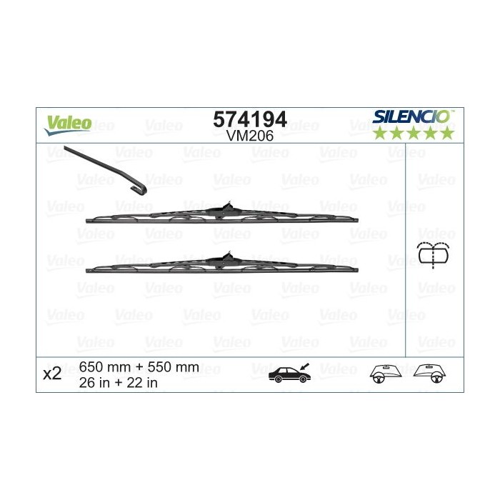 VALEO SILENCIO CONVENTIONAL SET Wischblatt 574194