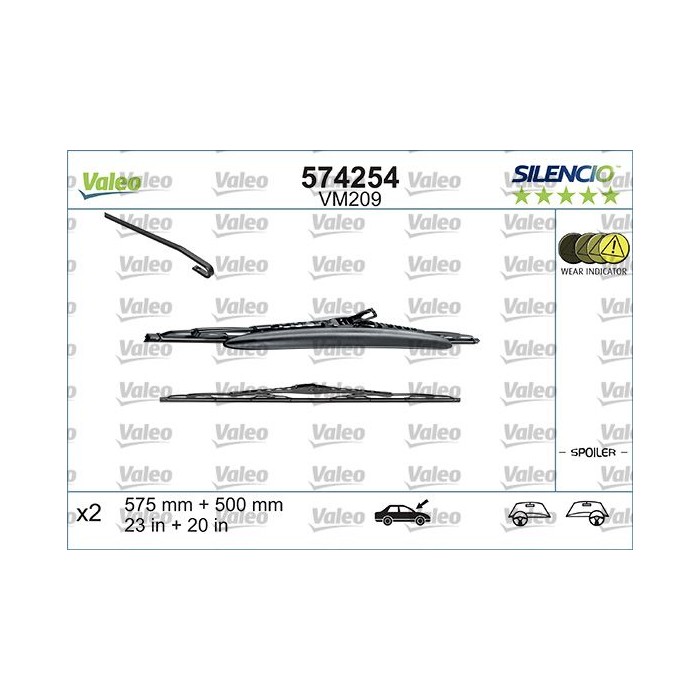 VALEO SILENCIO CONVENTIONAL SET Wischblatt 574254