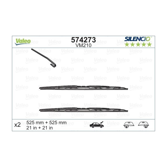 VALEO SILENCIO CONVENTIONAL SET Wischblatt 574273
