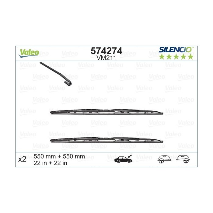VALEO SILENCIO CONVENTIONAL SET Wischblatt 574274