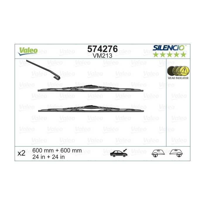 VALEO SILENCIO CONVENTIONAL SET Wischblatt 574276