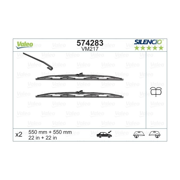 VALEO SILENCIO CONVENTIONAL SET Wischblatt 574283