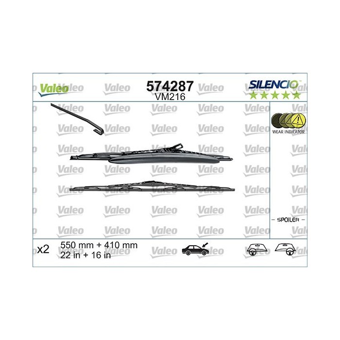 VALEO SILENCIO CONVENTIONAL SET Wischblatt 574287