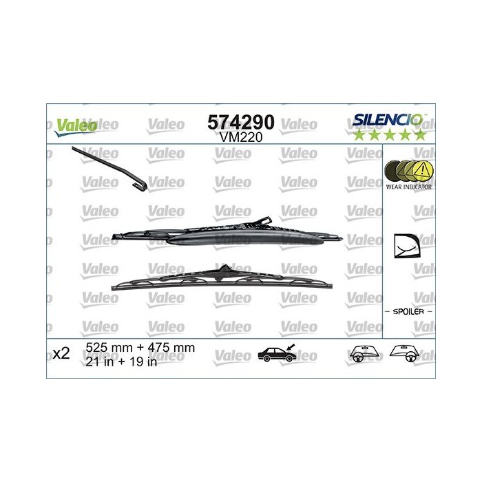 VALEO SILENCIO CONVENTIONAL SET Wischblatt 574290