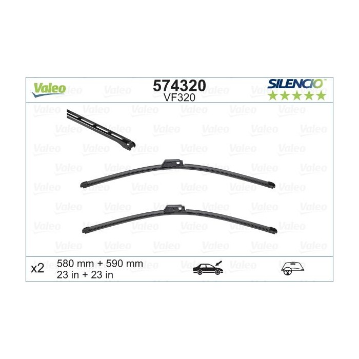 VALEO SILENCIO FLAT BLADE SET Wischblatt 574320
