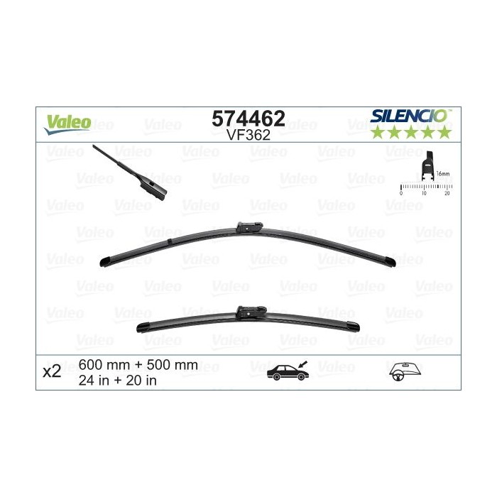 VALEO SILENCIO FLAT BLADE SET Wischblatt 574462