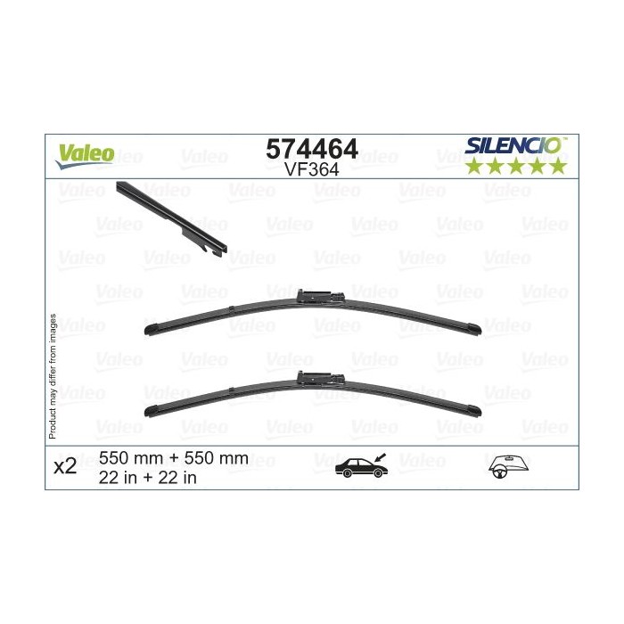 VALEO SILENCIO FLAT BLADE SET Wischblatt 574464