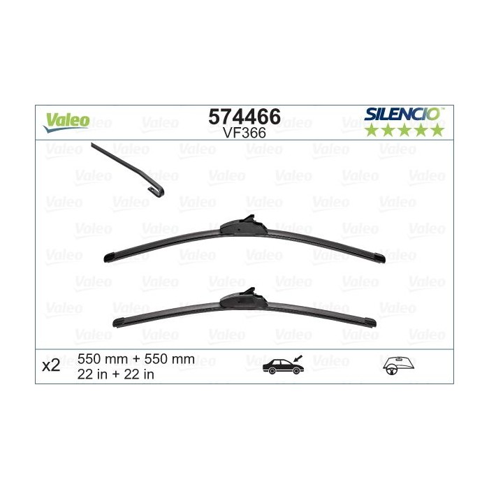 VALEO SILENCIO FLAT BLADE SET Wischblatt 574466