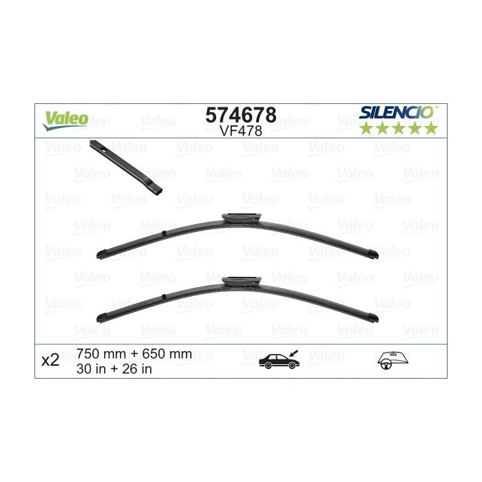VALEO SILENCIO FLAT BLADE SET Wischblatt 574678