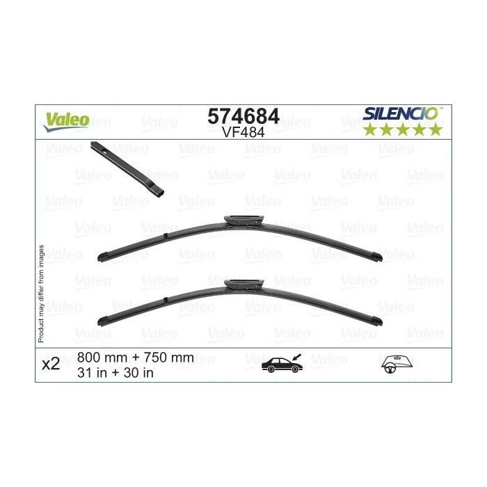 VALEO SILENCIO FLAT BLADE SET Wischblatt 574684