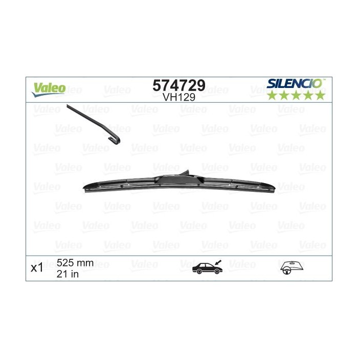 VALEO SILENCIO HYBRID SINGLE Wischblatt 574729