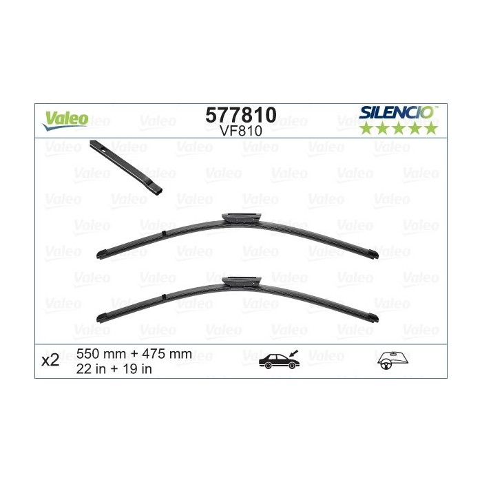 VALEO SILENCIO FLAT BLADE SET Wischblatt 577810