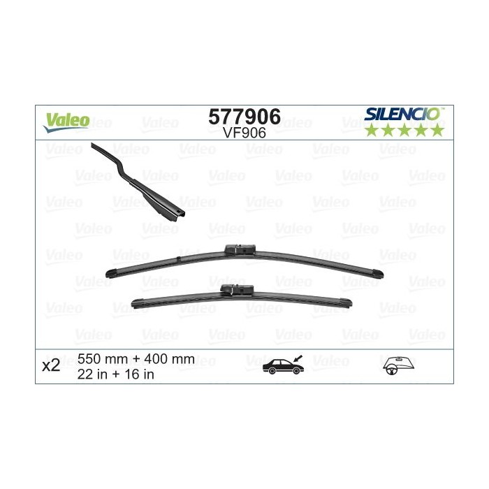 VALEO SILENCIO FLAT BLADE SET Wischblatt 577906