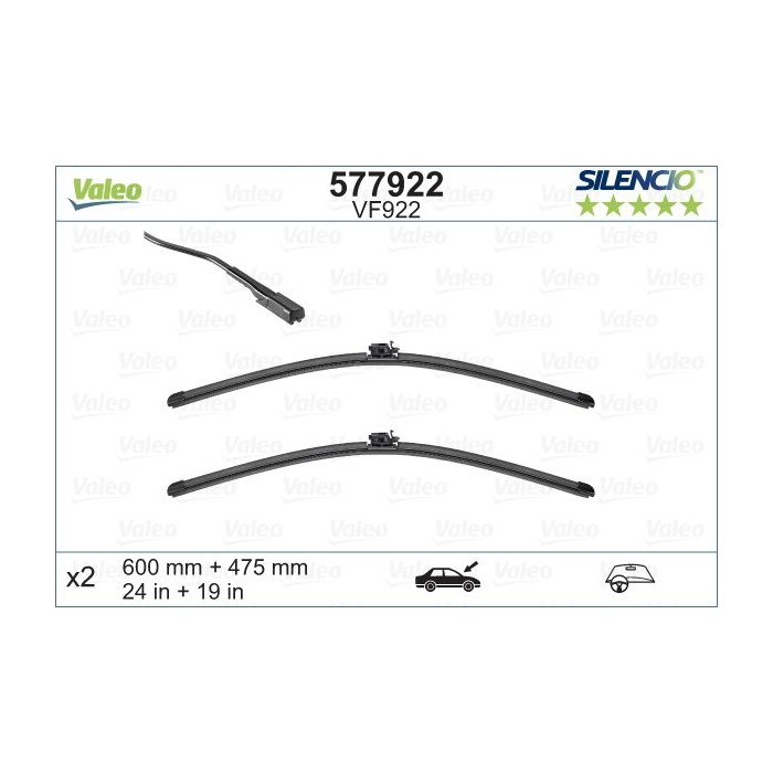VALEO SILENCIO FLAT BLADE SET Wischblatt 577922