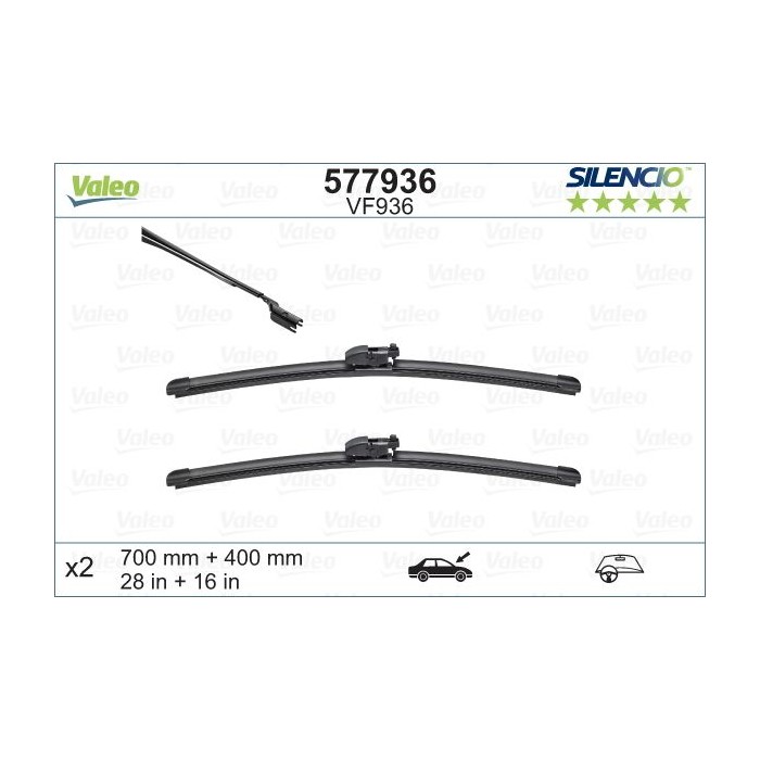 VALEO SILENCIO FLAT BLADE SET Wischblatt 577936