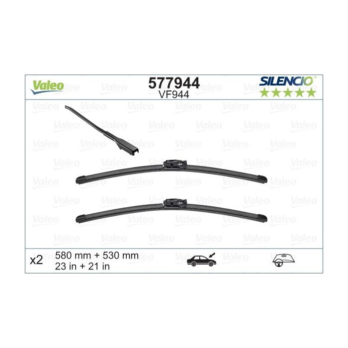 VALEO SILENCIO FLAT BLADE SET Wischblatt 577944