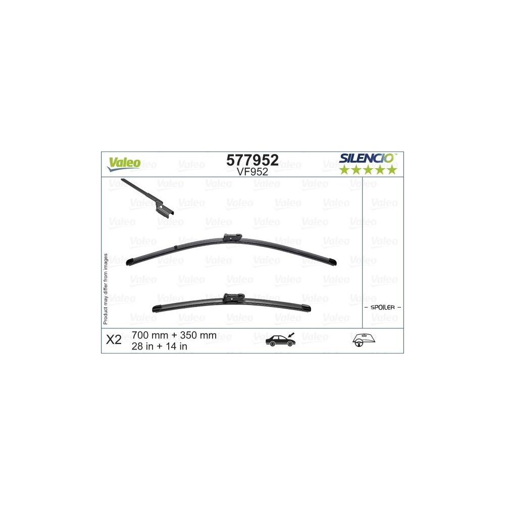VALEO SILENCIO FLAT BLADE SET Wischblatt 577952