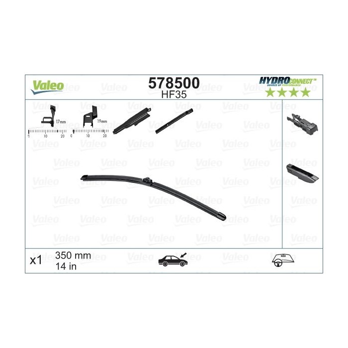 VALEO HYDROCONNECT Wischblatt 578500