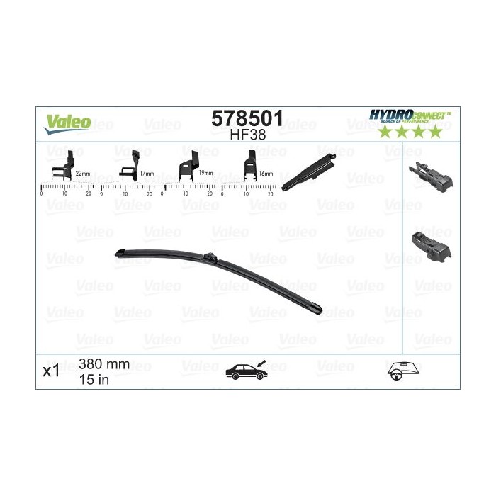 VALEO HYDROCONNECT Wischblatt 578501