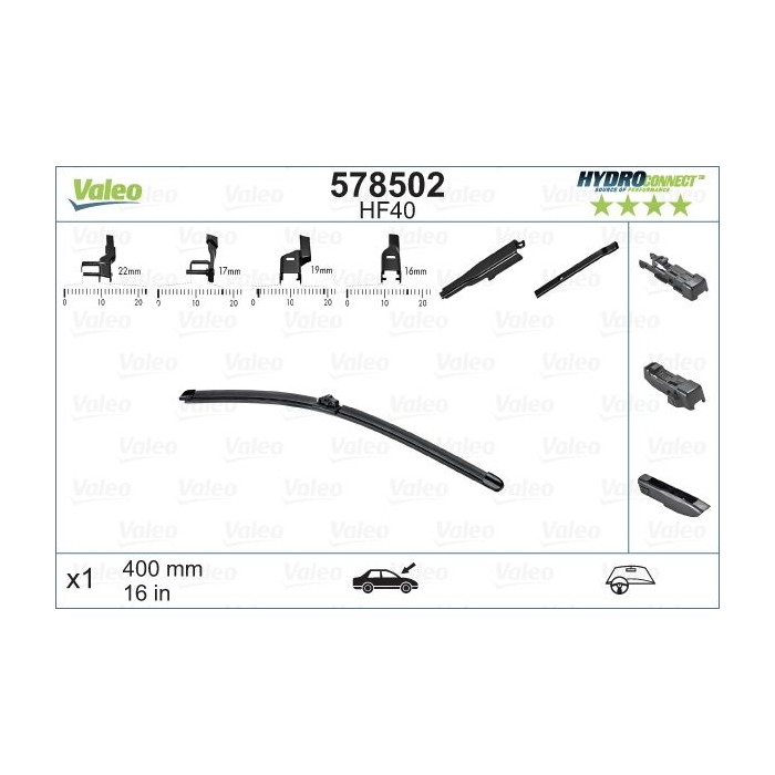 VALEO HYDROCONNECT Wischblatt 578502