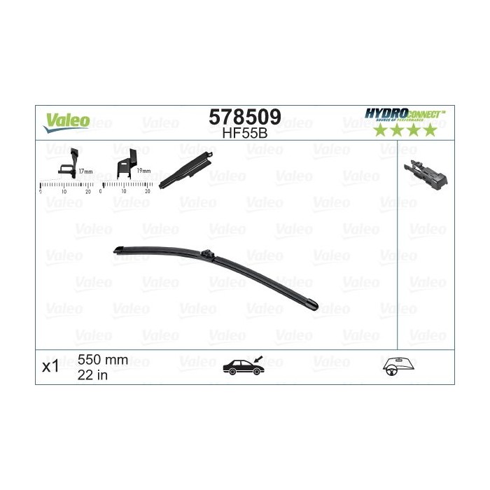 VALEO HYDROCONNECT Wischblatt 578509