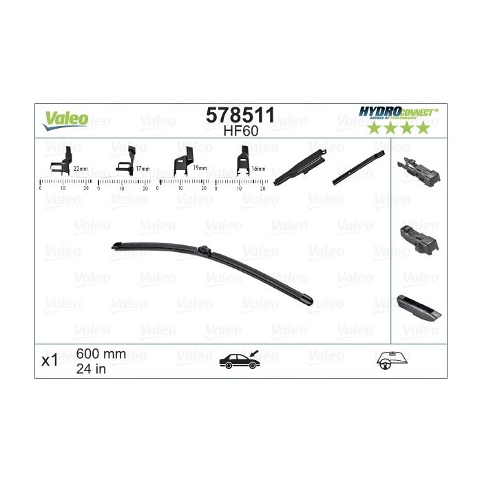 VALEO HYDROCONNECT Wischblatt 578511