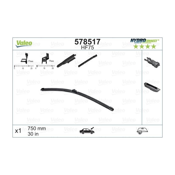 VALEO HYDROCONNECT Wischblatt 578517