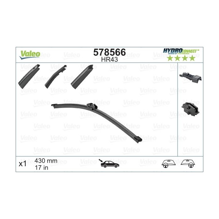 VALEO HYDROCONNECT Wischblatt 578566