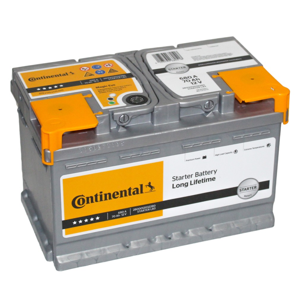Continental Starterbatterie Pluspol rechts Fiamm 71 Ah